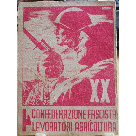 TESSERA DELLA CONFEDERAZIONE NAZIONALE FASCISTA DEGLI AGRICOLTORI, CAPITELLO, 1942