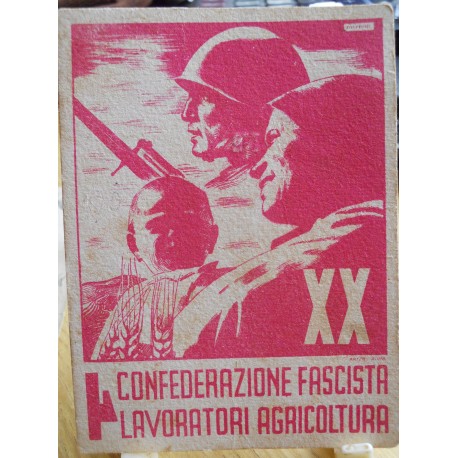TESSERA DELLA CONFEDERAZIONE NAZIONALE FASCISTA DEGLI AGRICOLTORI, MAZARA, 1942