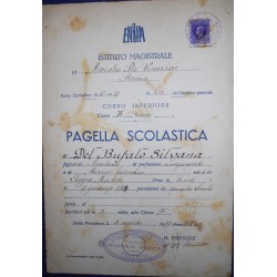 PAGELLA SCOLASTICA 1938-1939 ISTITUTO MAGISTRALE, ROMA *